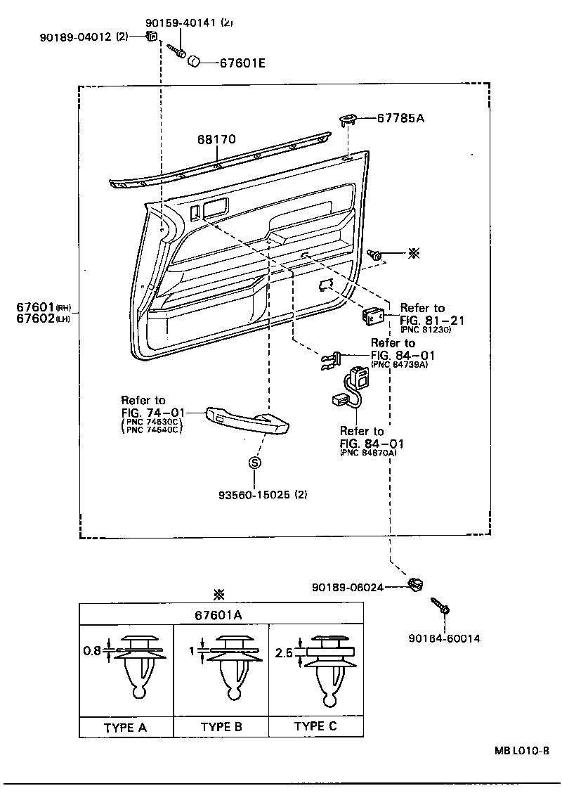 67401-32070 FRAME SUB-ASSY, FRONT DOOR, FRONT LOWER RH product image