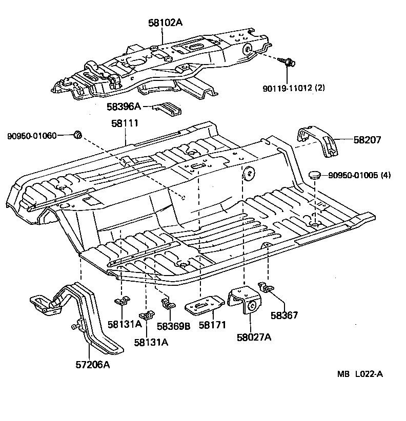 Toyota 58325-32020 COVER, REAR FLOOR SERVICE HOLE