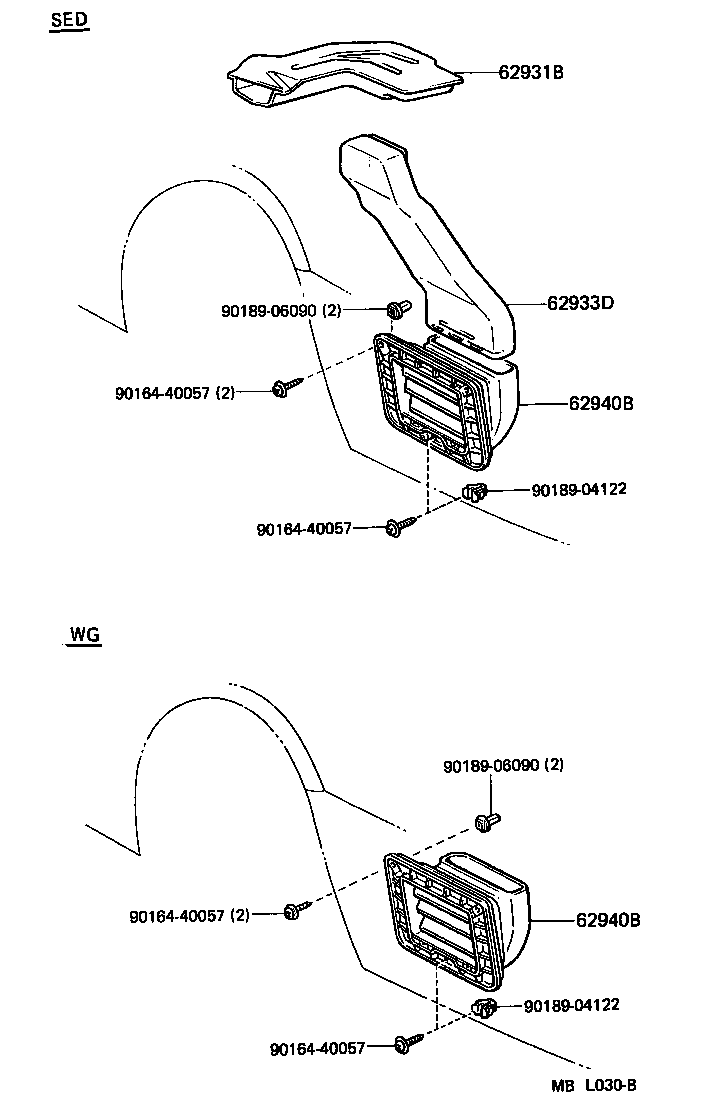 Toyota 62940-32020 DUCT ASSY, QUARTER VENT, LH
