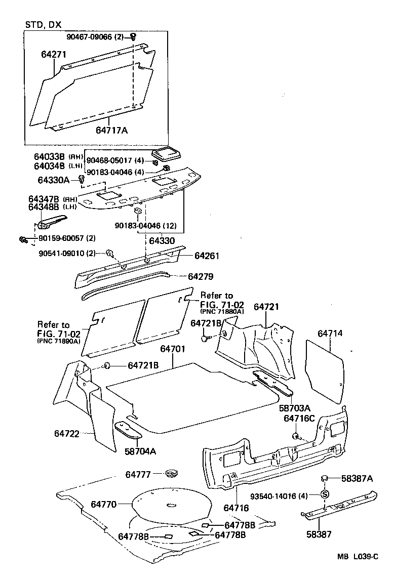 Toyota 58387-32020-03 PLATE, REAR FLOOR FINISH