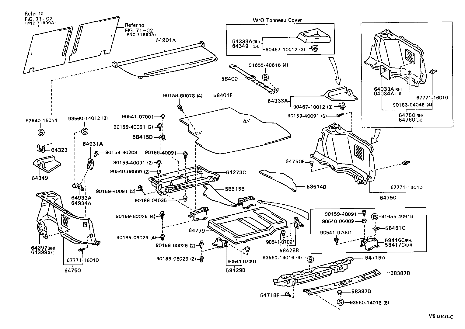 Toyota 64033-32040-04 GRILLE SUB-ASSY, REAR SPEAKER, RH