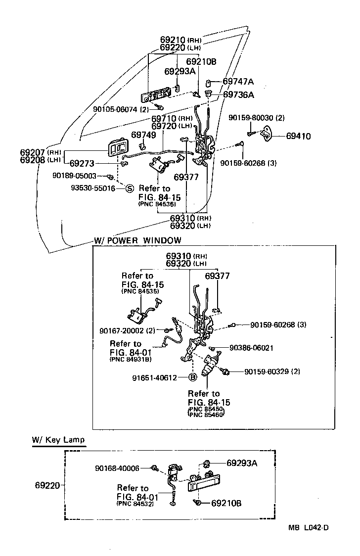 Toyota 69206-32030-04 HANDLE SUB-ASSY, FRONT DOOR INSIDE, LH