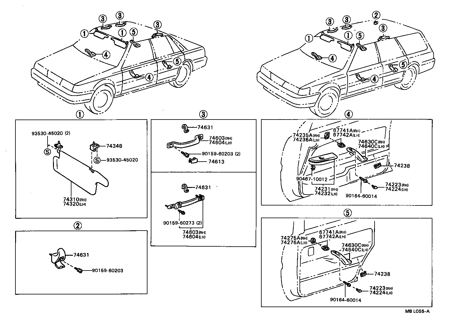 Toyota 74348-32020-03 HOLDER, VISOR