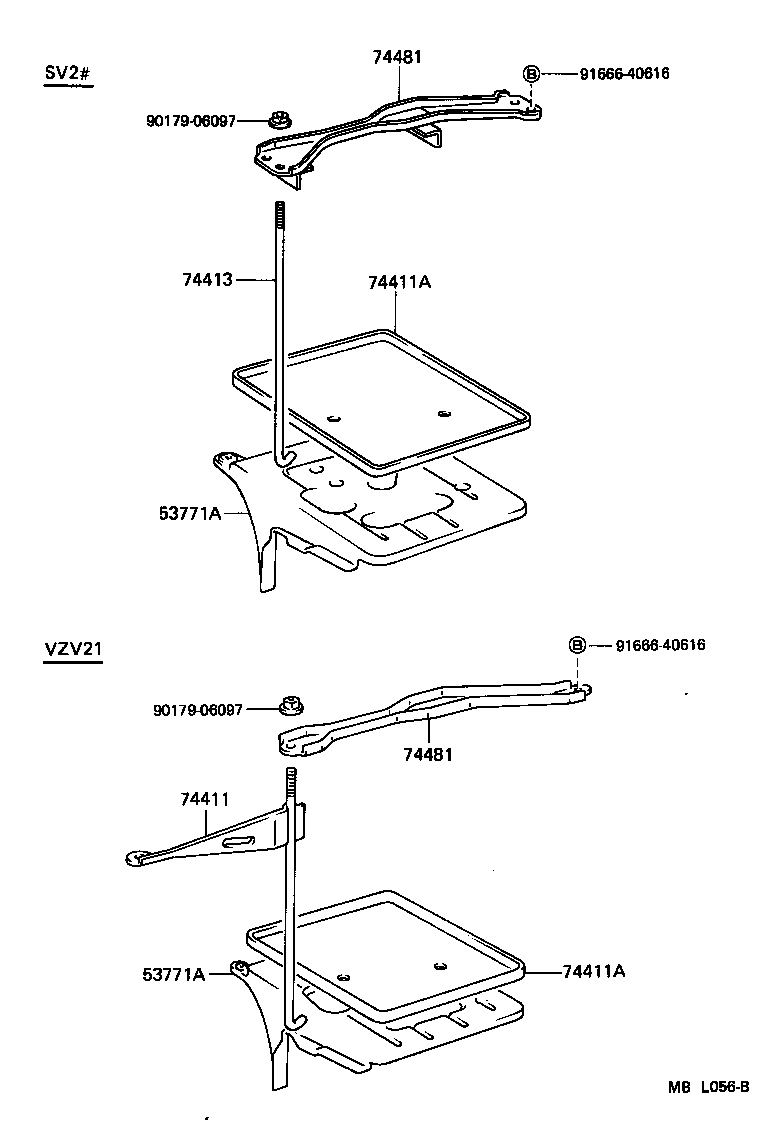 Toyota 74404-32050 CLAMP, BATTERY HOLD DOWN