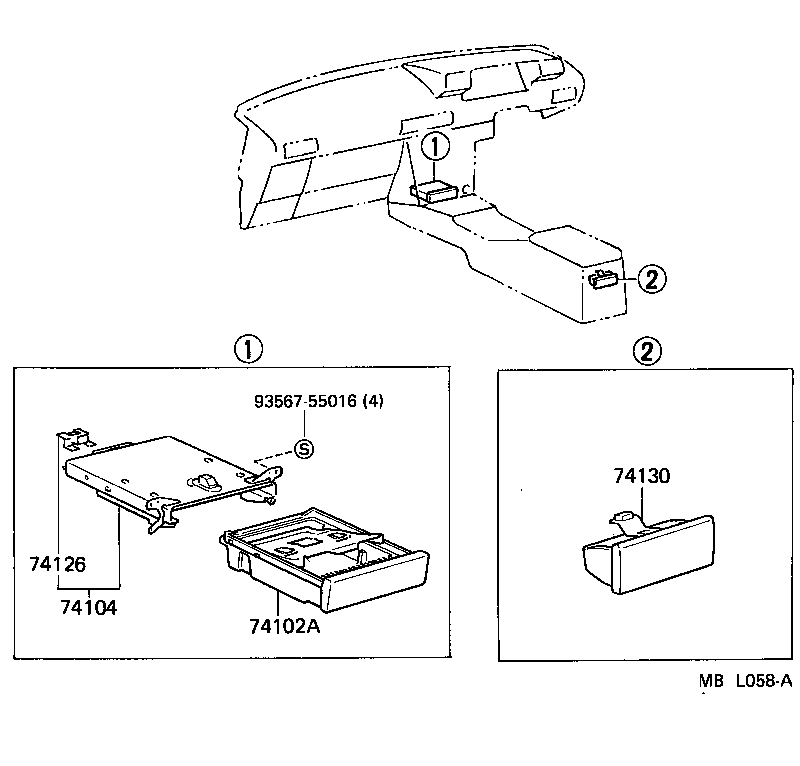 74104-32030 RETAINER SUB-ASSY, ASH RECEPTACLE, NO.1 product image