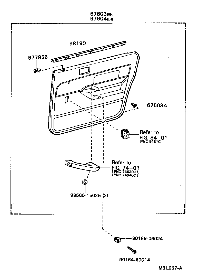 67003-32130 PANEL SUB-ASSY, REAR DOOR, RH product image