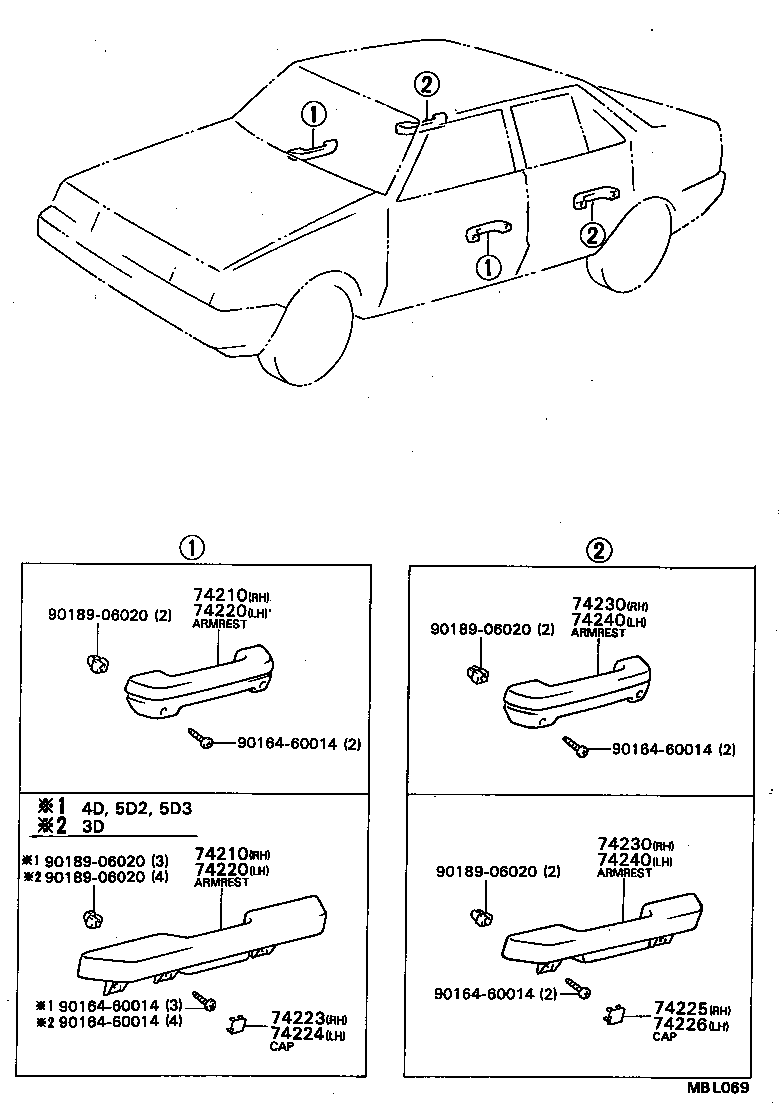 74310-12410 VISOR ASSY, RH product image