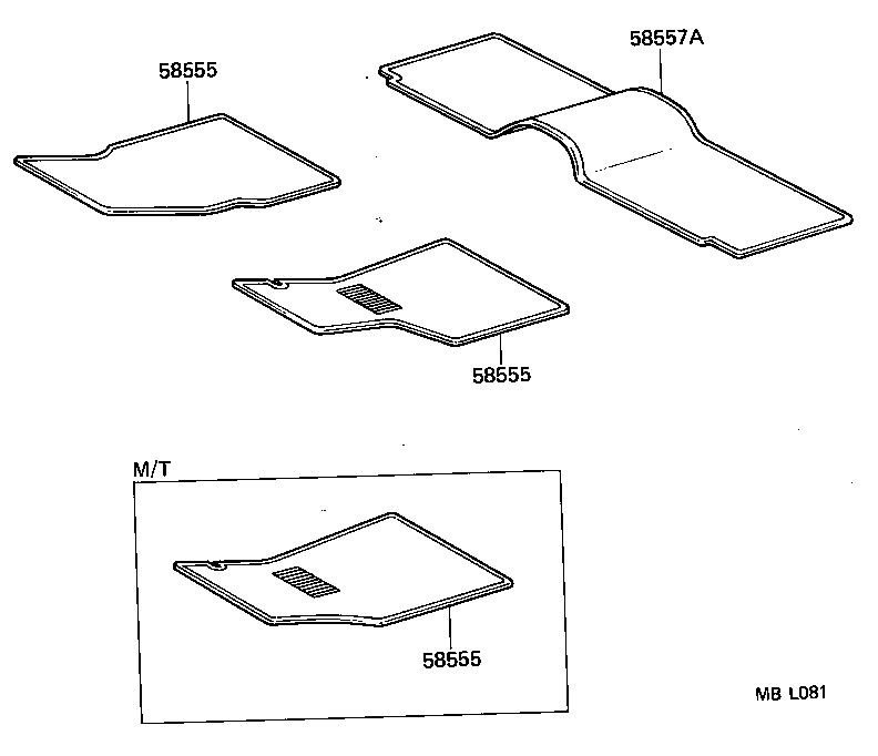 58540-90A02 MAT ASSY, REAR FLOOR product image