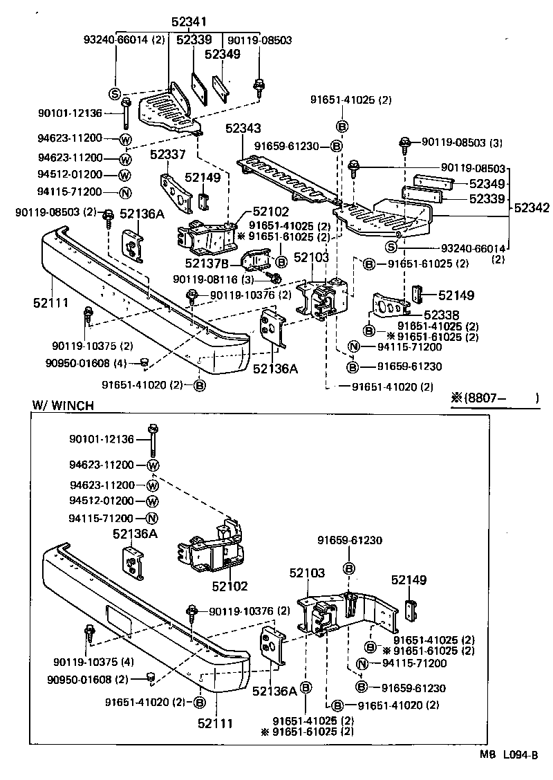 52506-60010 RETAINER, FRONT BUMPER, UPPER CENTER product image