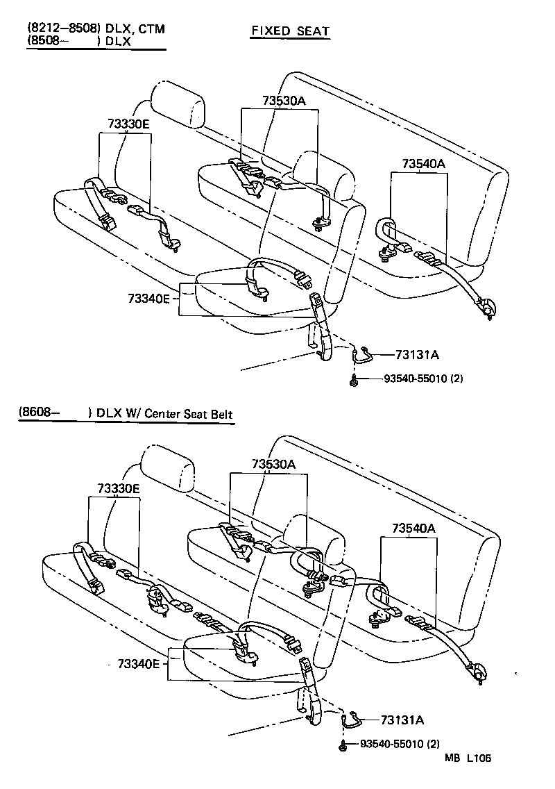 73131-95J00 BRACKET, SEAT BELT product image
