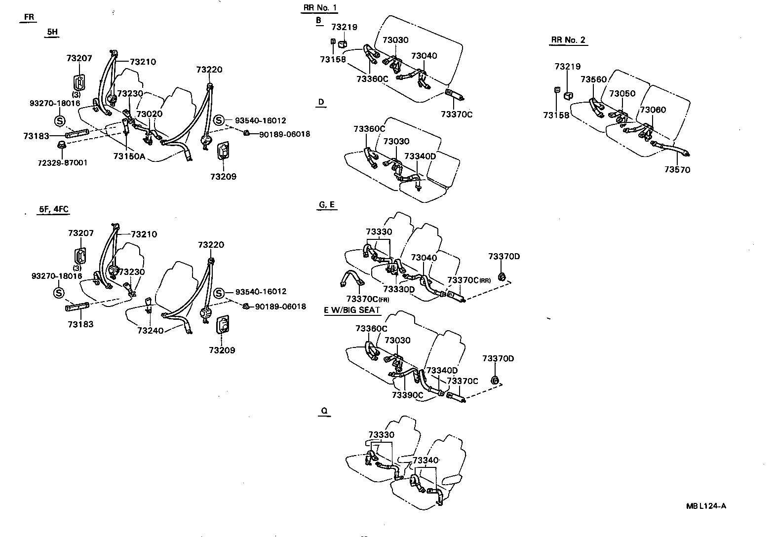 73230-87011 BELT ASSY, FRONT SEAT INNER, RH product image