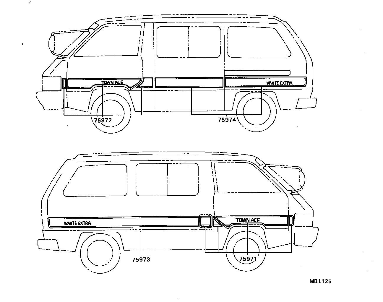 75946-87003 STRIPE, REAR BODY BACK, RH product image