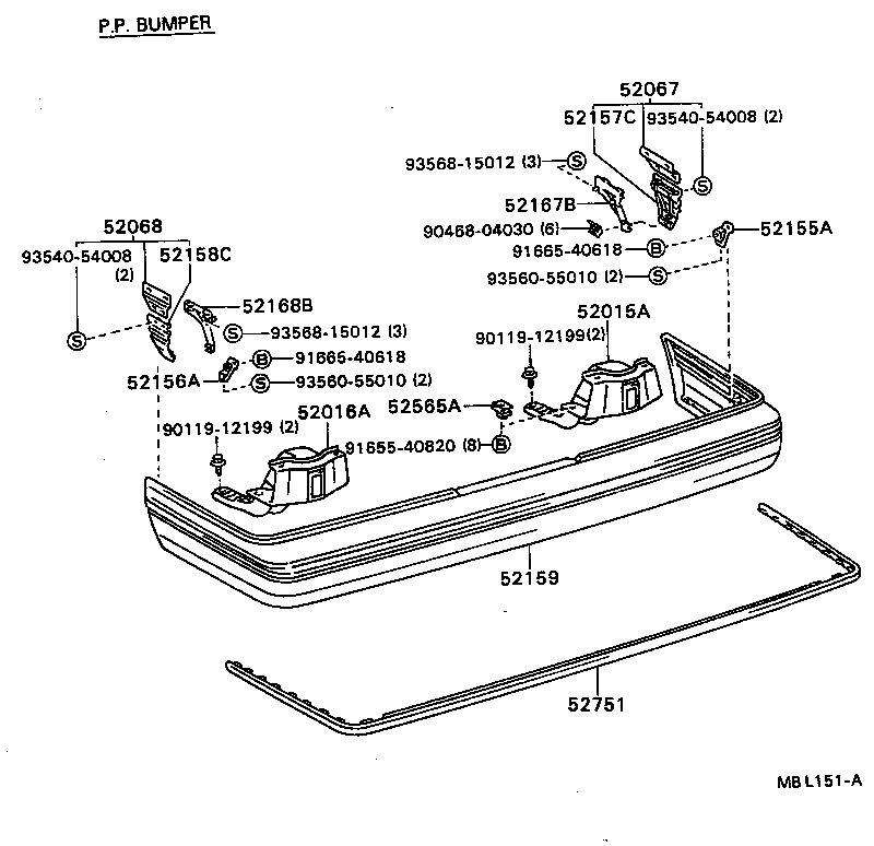 52615-20060 ABSORBER, REAR BUMPER ENERGY product image