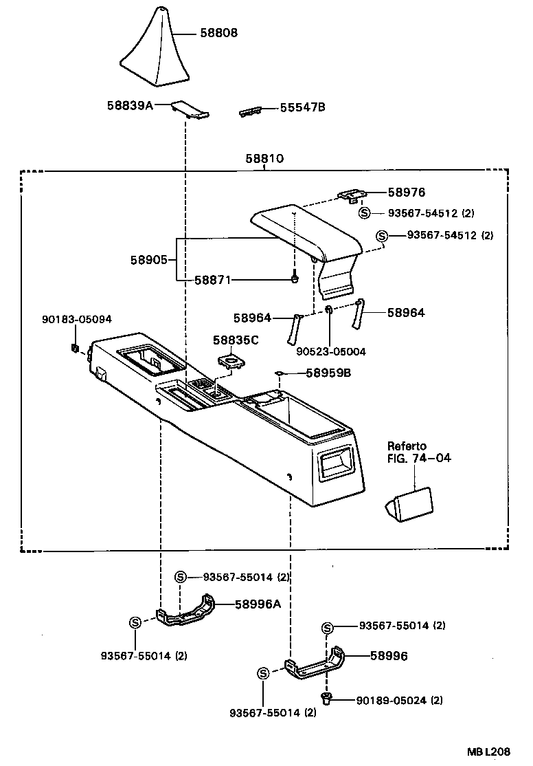58835-20030 ORNAMENT, CONSOLE BOX product image