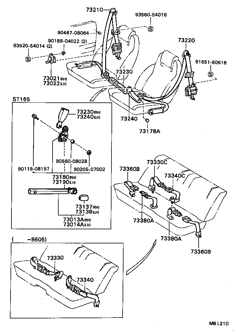 73014-20030-03 PLATE SUB-ASSY, FRONT SEAT BELT INNER ANCHOR, LH product image