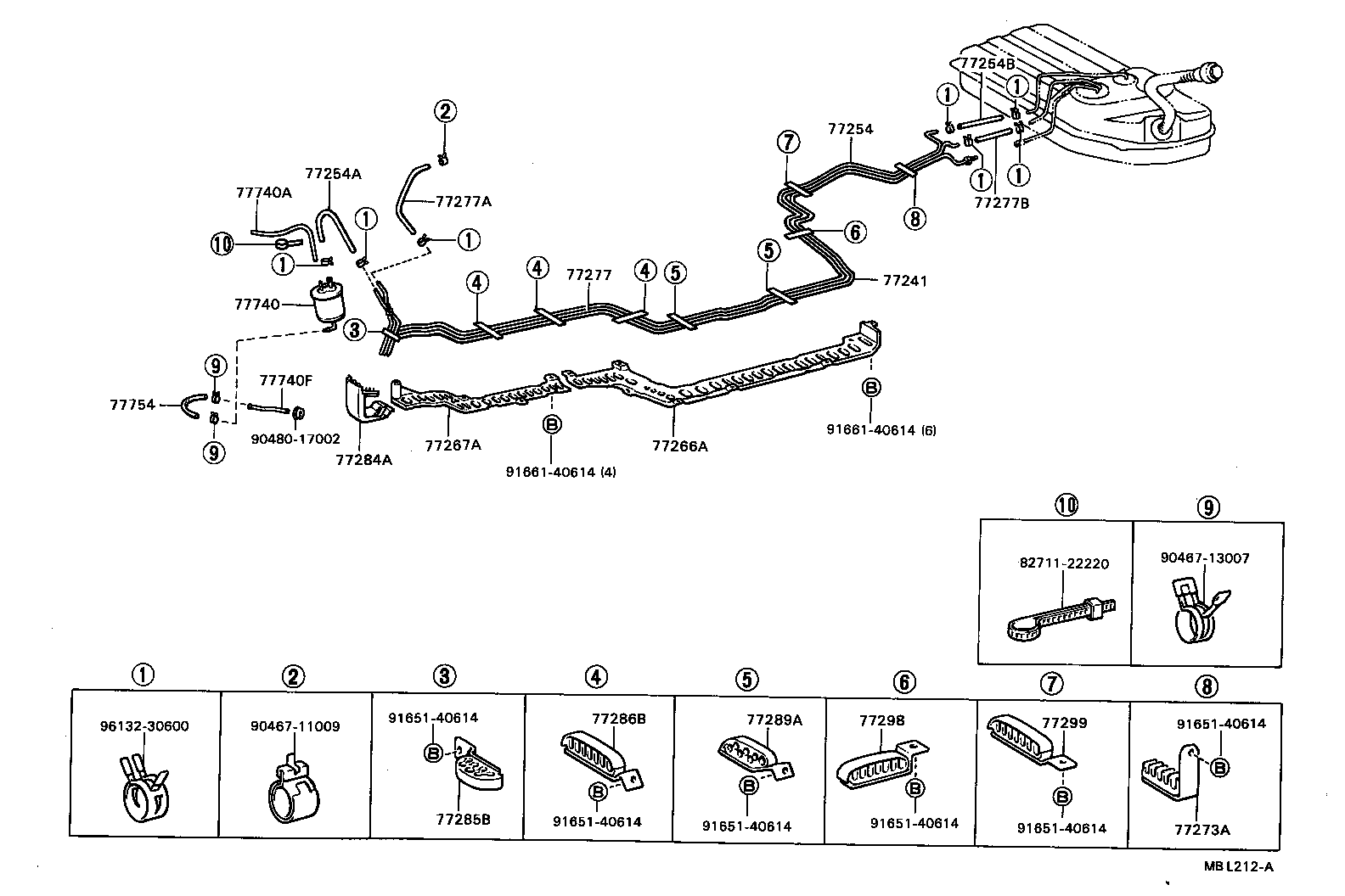 77018-20030 TUBE SUB-ASSY, FUEL TANK EVAPORATION VENT product image
