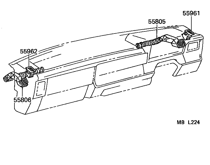 55971-27010 DUCT SUB-ASSY, SIDE VENTILATOR, NO.2 RH product image