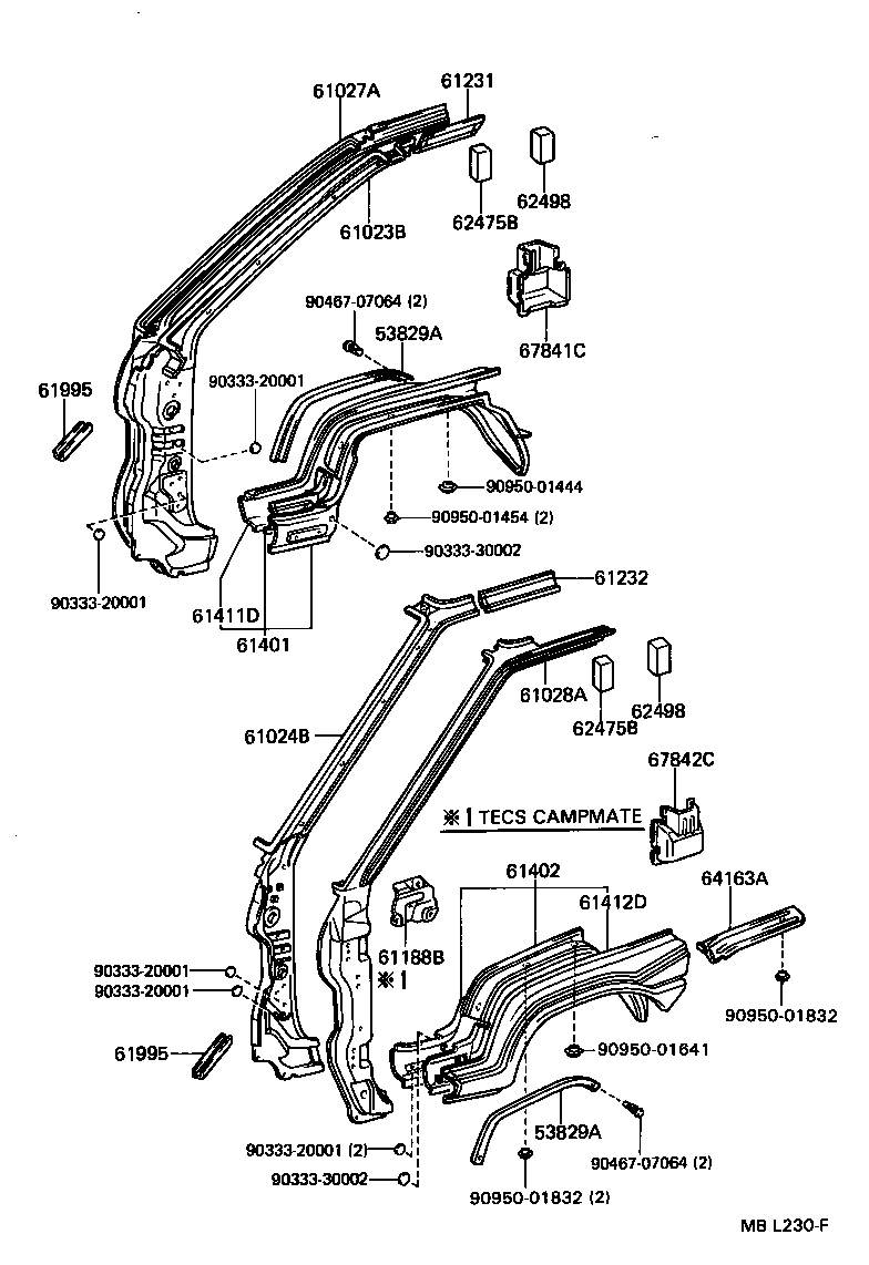 61024-27010 PILLAR SUB-ASSY, FRONT BODY, INNER LH product image