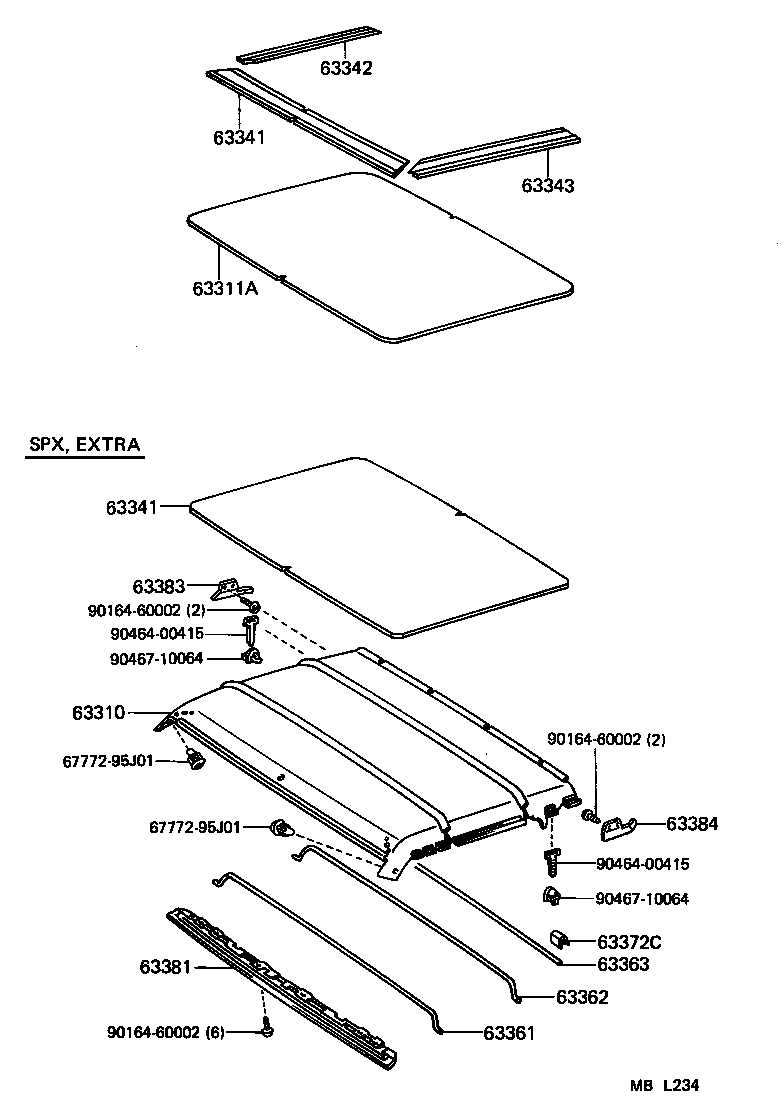 63345-95706 PAD, ROOF SILENCER, NO.1 product image