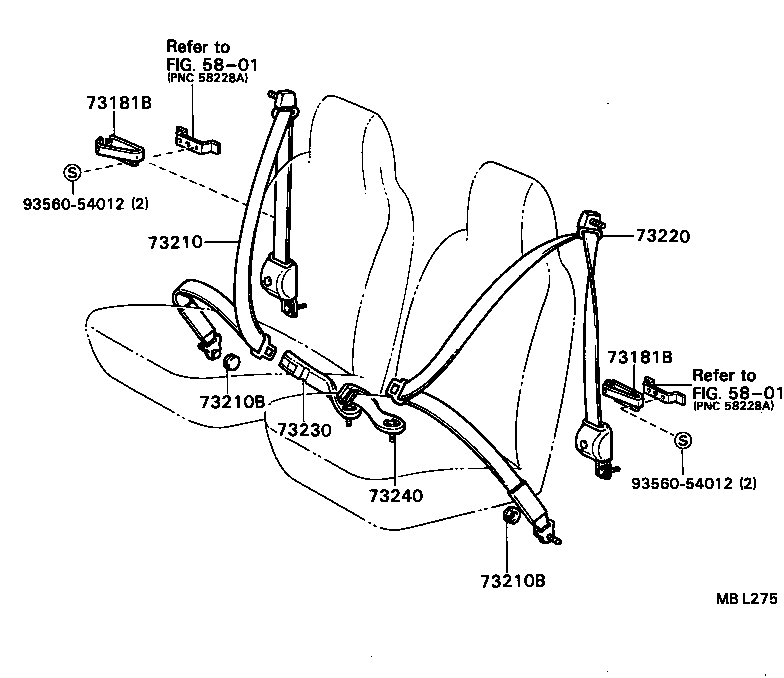 73210-10320 BELT ASSY, FRONT SEAT OUTER, RH product image