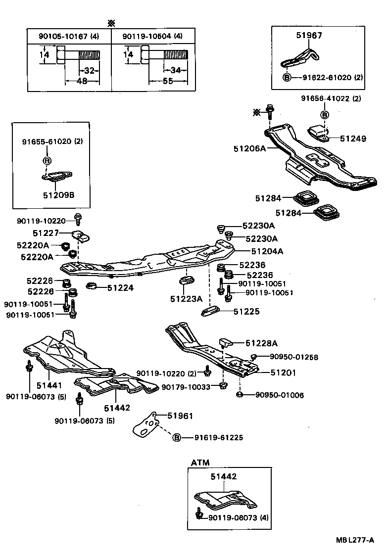 51096-32020 HOOK, TRANSPORT, REAR product image