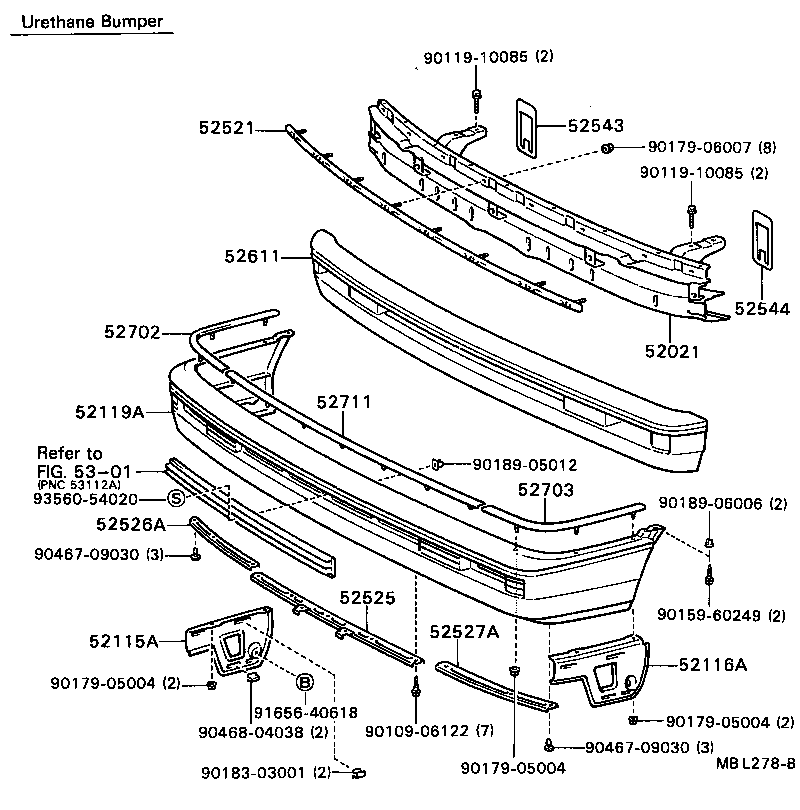 52021-32050 REINFORCEMENT SUB-ASSY, FRONT BUMPER product image