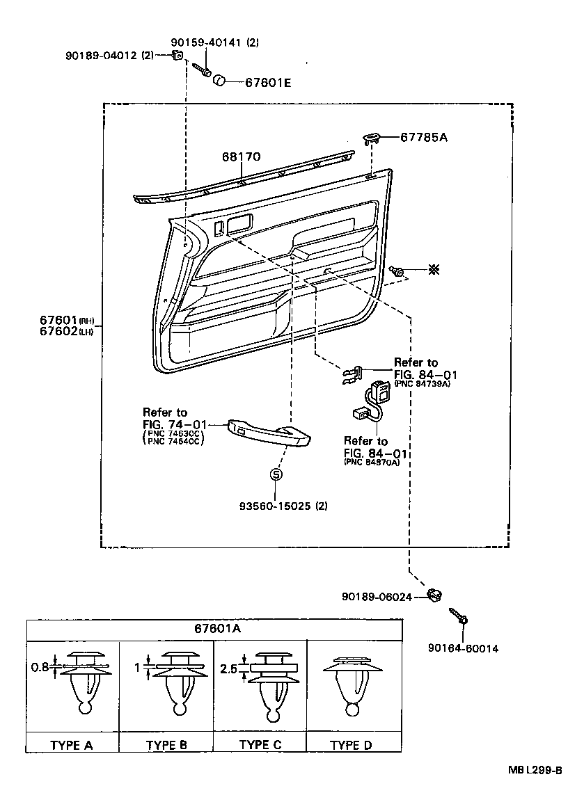 67862-32110 WEATHERSTRIP, FRONT DOOR, LH product image