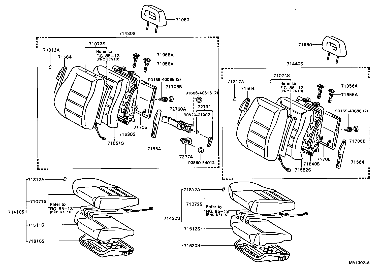 71511-32100 PAD, FRONT SEAT CUSHION, RH(FOR SEPARATE TYPE) product image