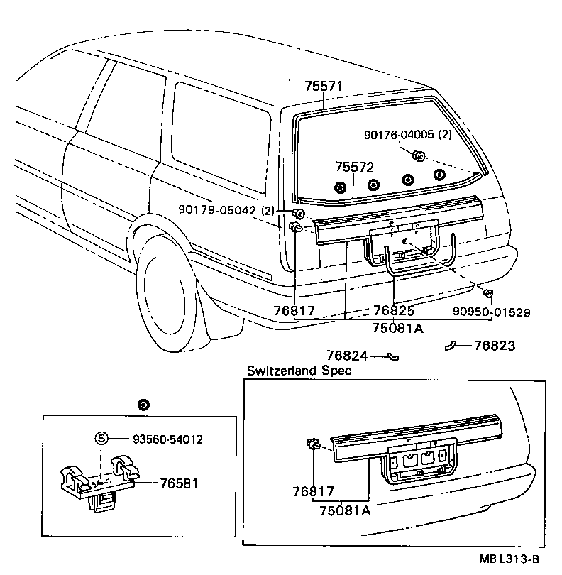 75081-32110 PANEL SUB-ASSY, BACK DOOR FINISH product image