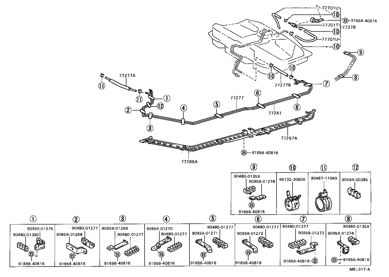 77035-32060 CABLE SUB-ASSY, FUEL LID LOCK CONTROL product image