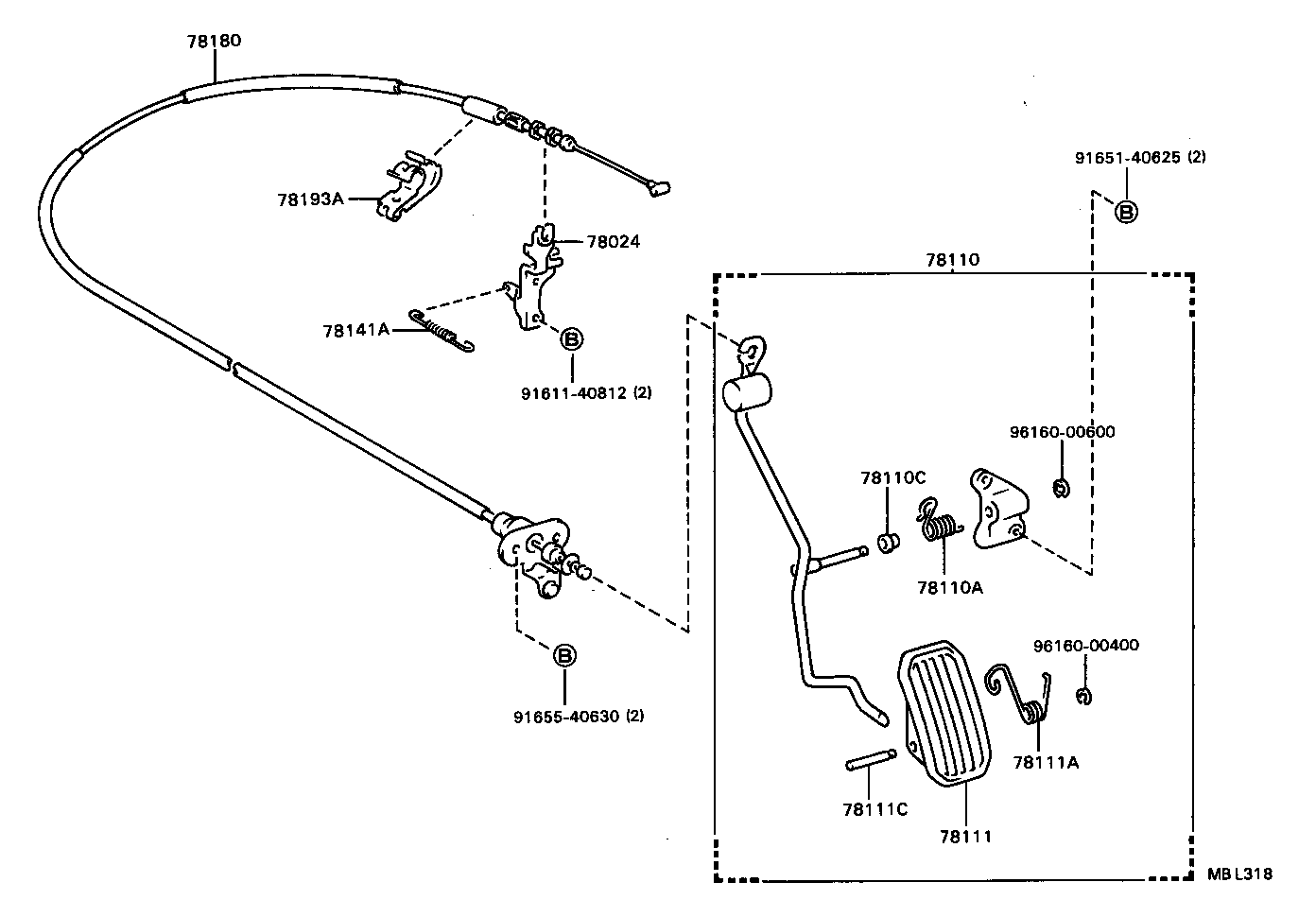 78120-32080 ROD ASSY, ACCELERATOR PEDAL product image