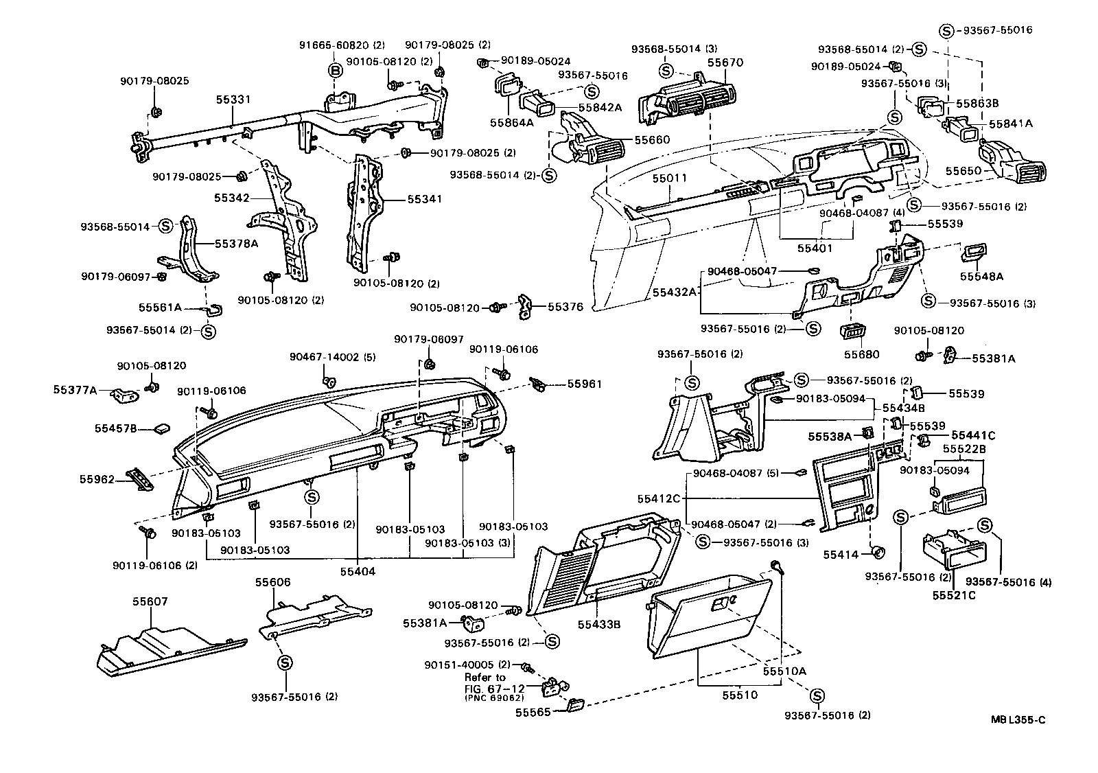 55404-32050-05 PANEL SUB-ASSY, INSTRUMENT CLUSTER FINISH product image