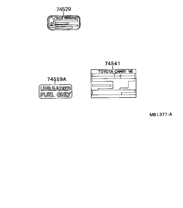 42661-32290 PLATE, TIRE PRESSURE CAUTION product image