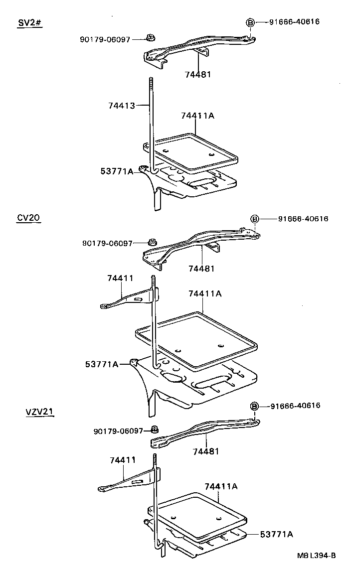 74404-32060 CLAMP, BATTERY HOLD DOWN product image
