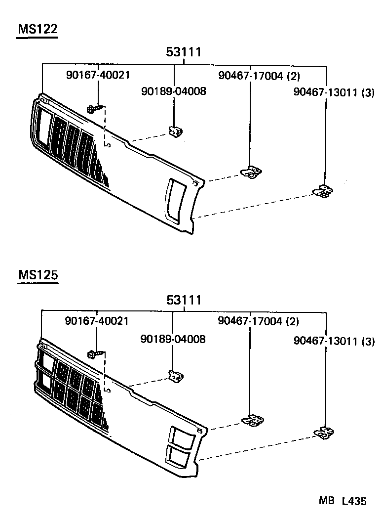 53111-30420 GRILLE, RADIATOR product image
