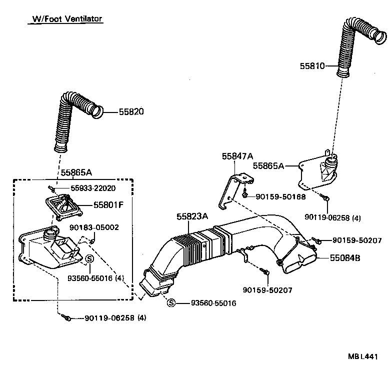 55085-95400 BOX, INSTRUMENT VENTILATOR product image