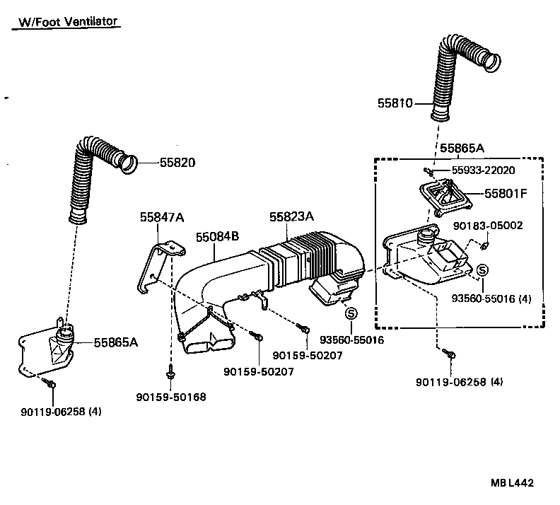 55085-95400 BOX, INSTRUMENT VENTILATOR product image
