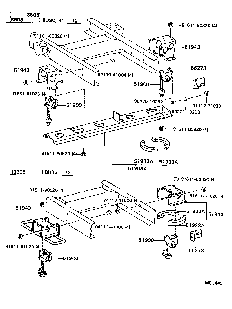51931-36020 BRACKET, SPARE WHEEL CARRIER, NO.1 product image