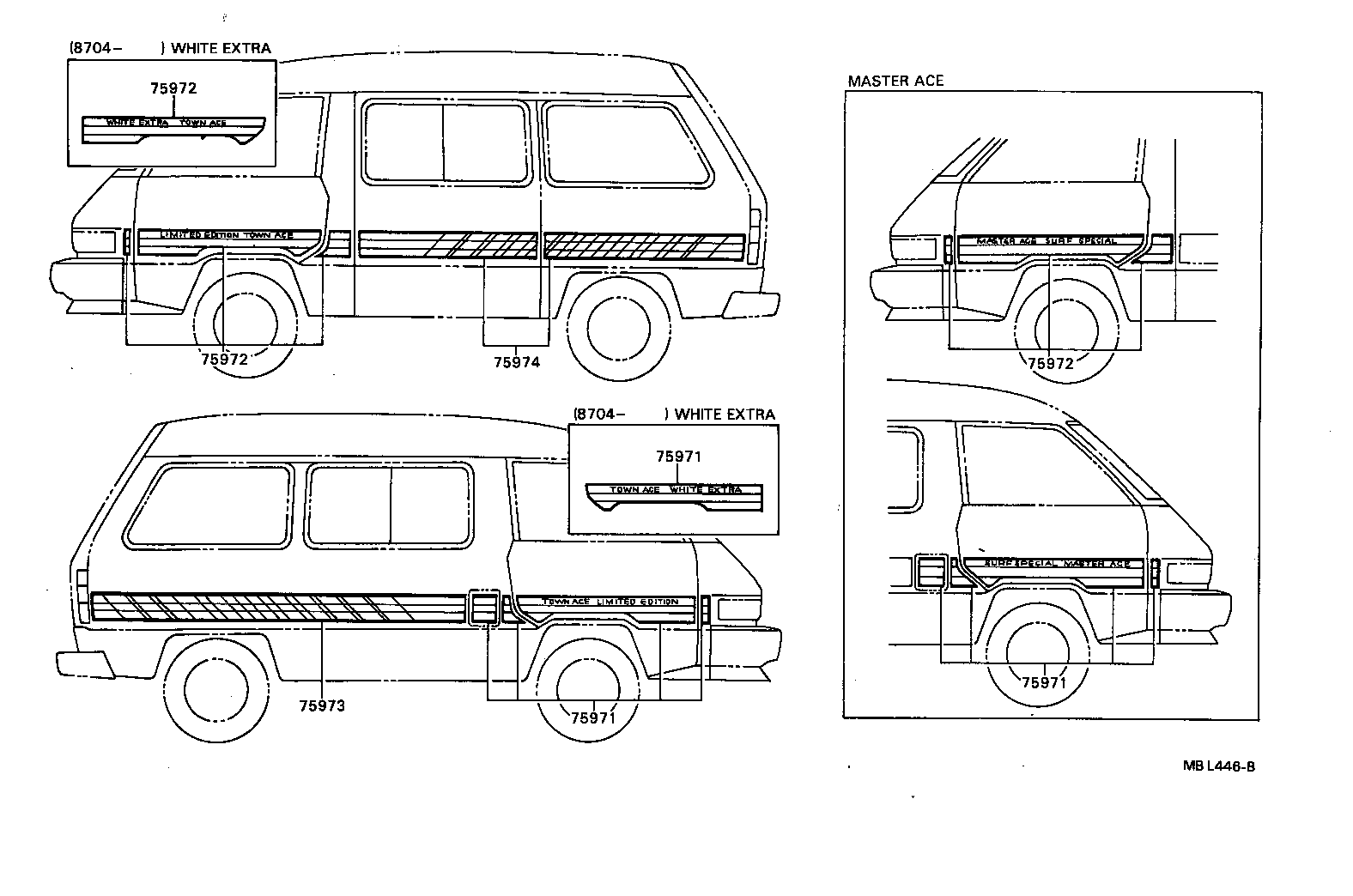 75946-87003 STRIPE, REAR BODY BACK, RH product image