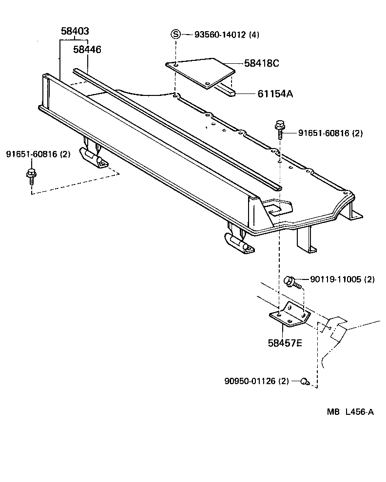 Toyota 58410-90A00 BOARD SUB-ASSY, DECK