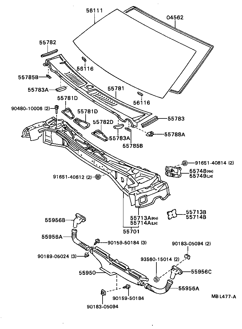 55700-20310 PANEL SUB-ASSY, COWL product image