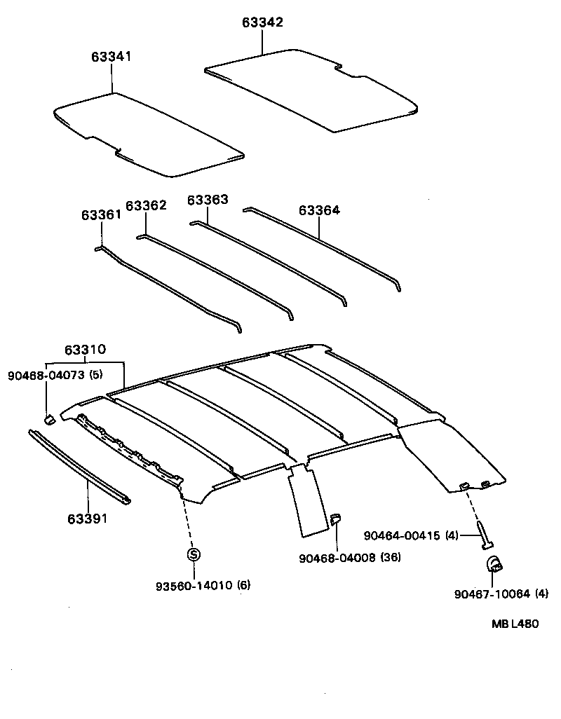 63341-20140 PAD, ROOF SILENCER, NO.1 product image