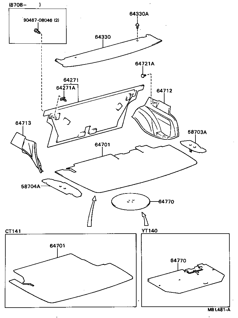 64770-20041 COVER ASSY, SPARE WHEEL product image