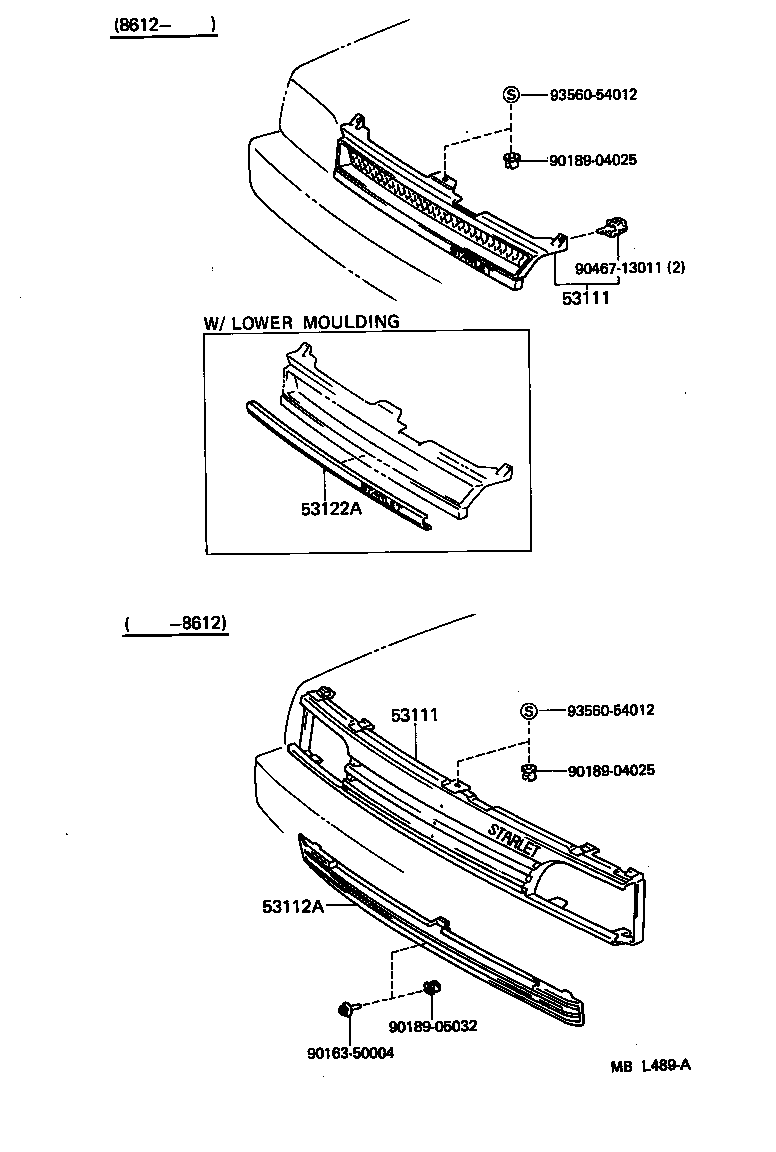 53111-10240 GRILLE, RADIATOR product image