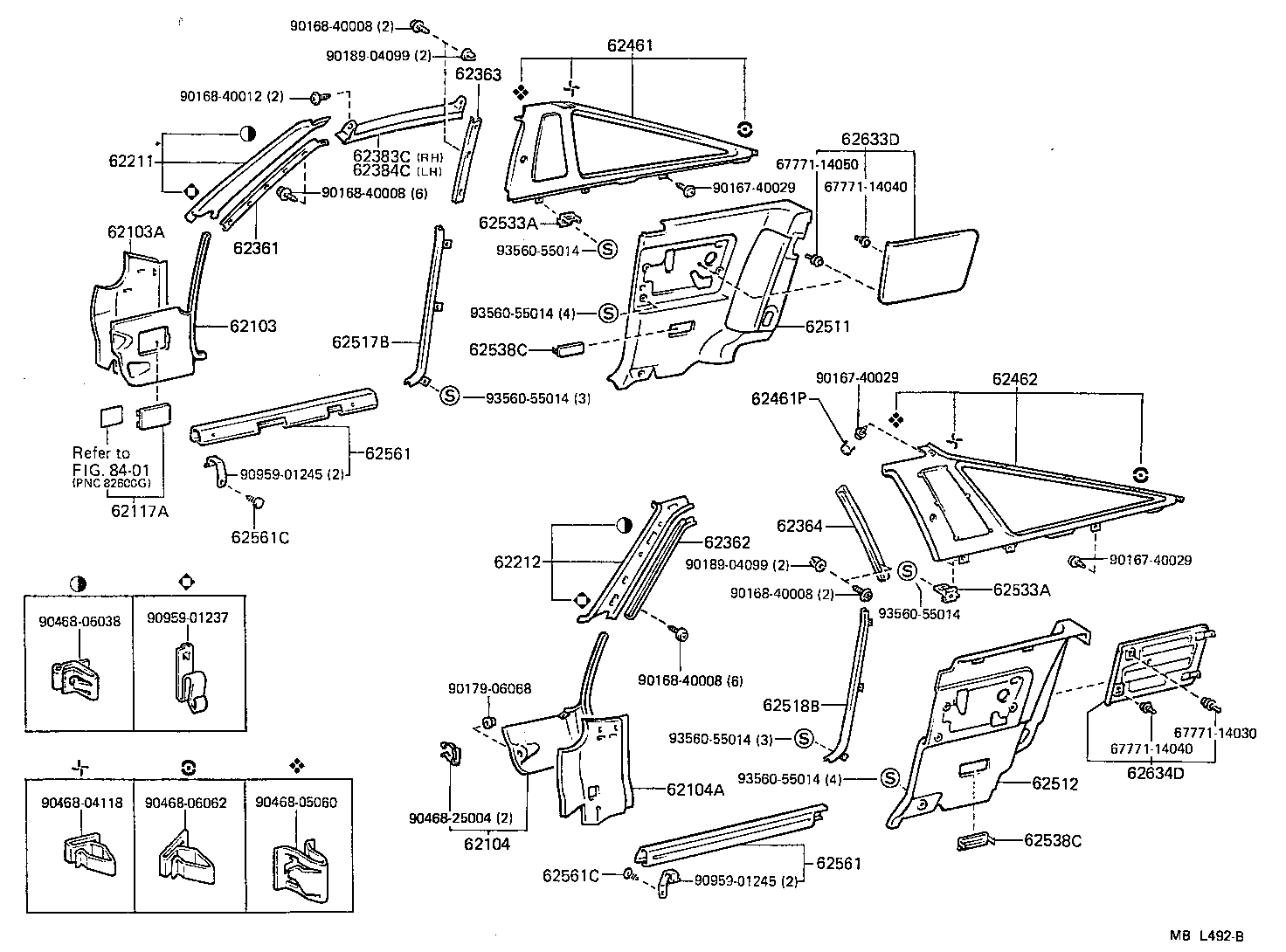 62520-14730-05 BOARD, QUARTER INSIDE TRIM, LH product image