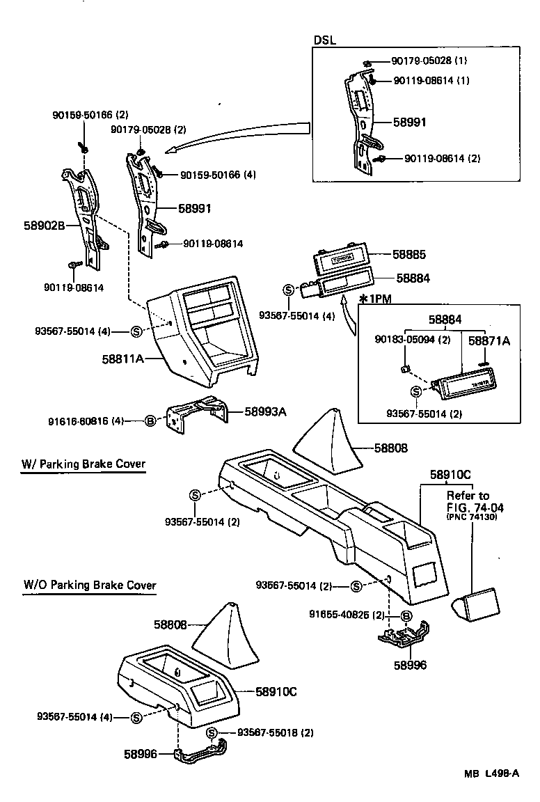 55522-20060 COVER, CONSOLE BOX OPENING product image
