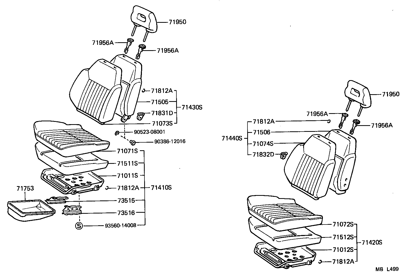 71012-10040 FRAME SUB-ASSY, FRONT SEAT CUSHION, LH product image