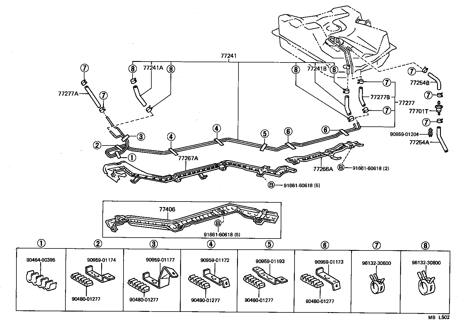 77205-10100 TUBE, FUEL MAIN, NO.1 product image