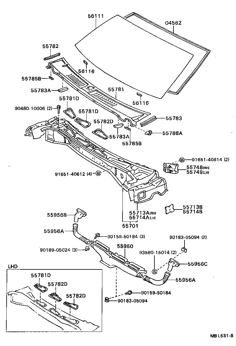 55700-14420 PANEL SUB-ASSY, COWL product image