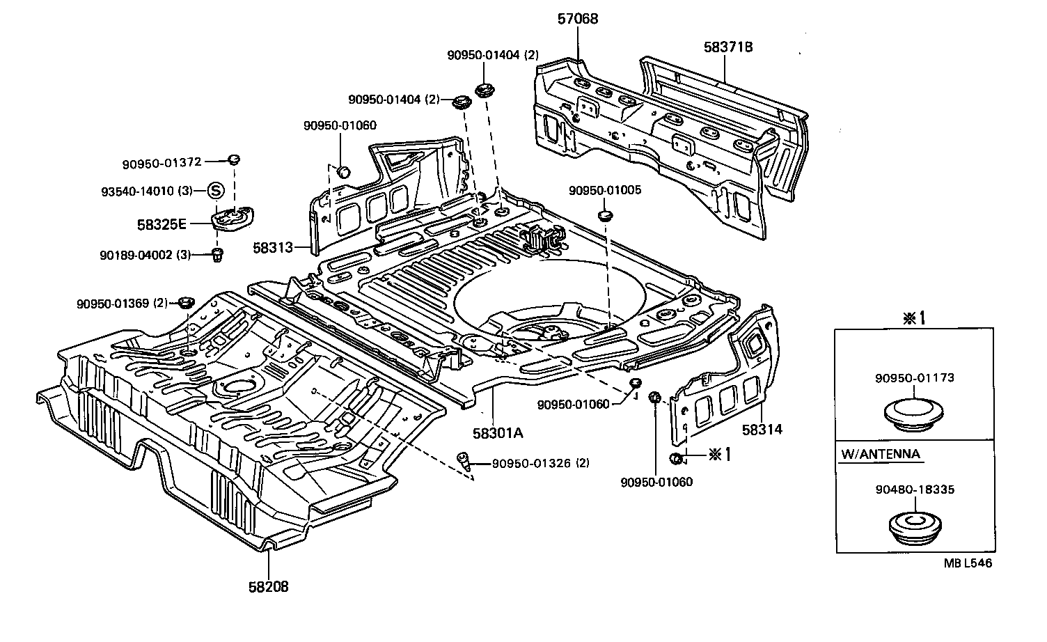 58307-32170 PANEL SUB-ASSY, BODY LOWER BACK product image